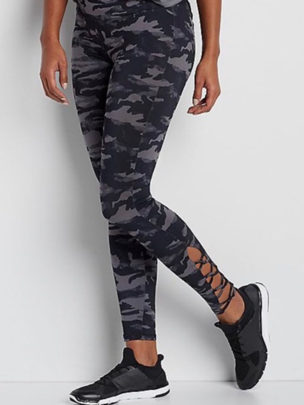 Maurices in Motion Blue Camo Athletic Athleisure Leggings Pants